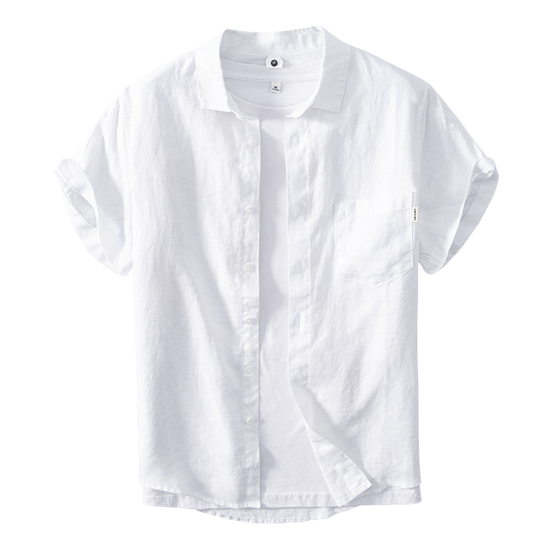 Pure Linen Breathable Casual Short Sleeve Shirt