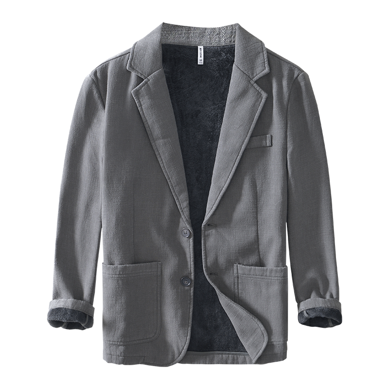 Ramie Retro Fleece Suit Jacket